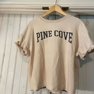Women’s Cream 'Pine Cove' Ribbed Top size S